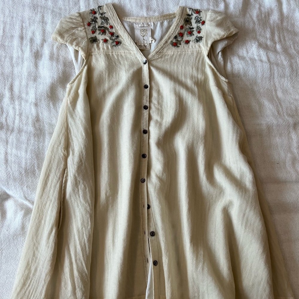 Gorgeous vintage Anthropologie Meadow Rue Embroidered Swing Dress